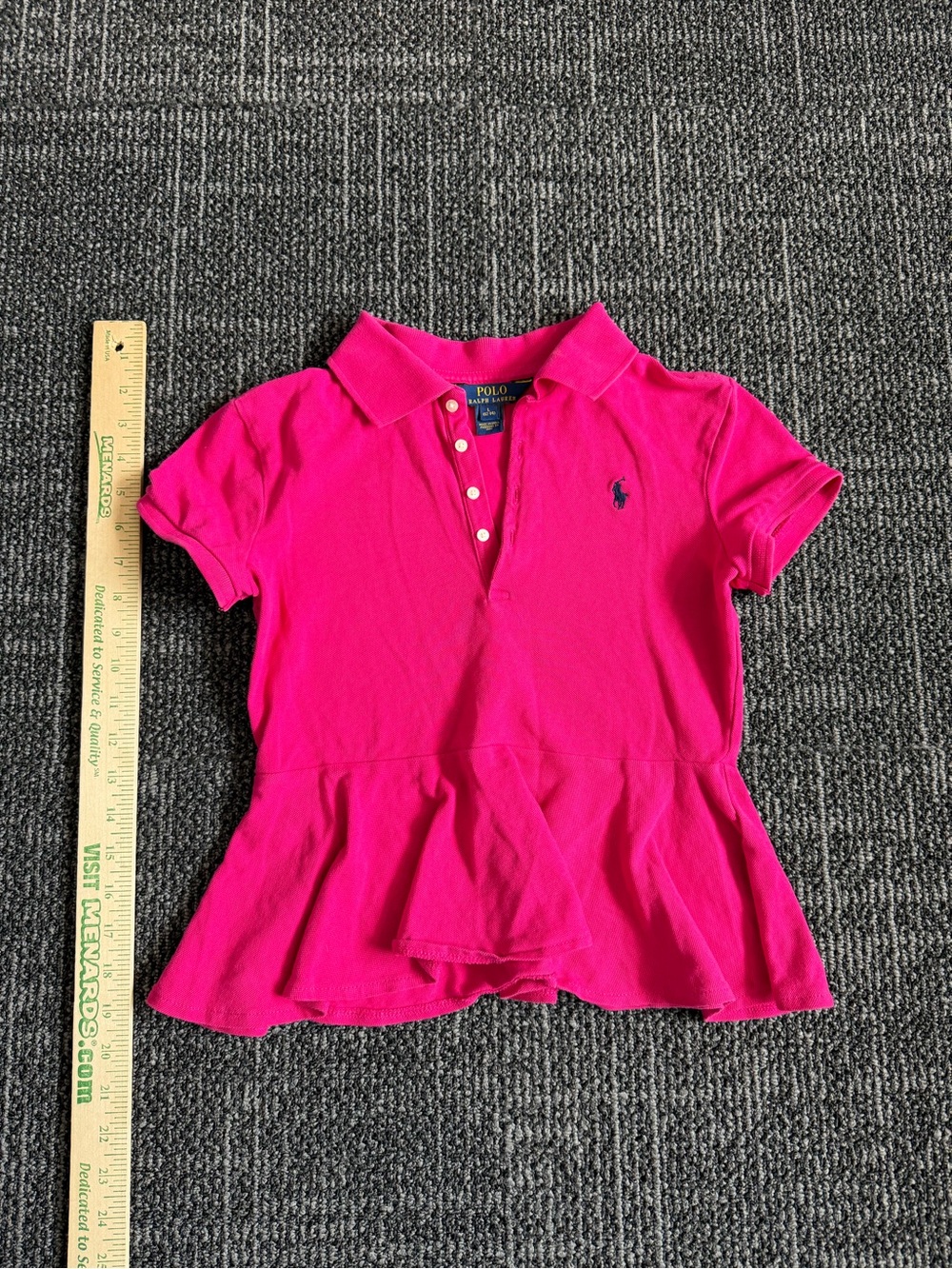 Ralph Lauren Polo Pink Collared Short Sleeve Girls 10-12